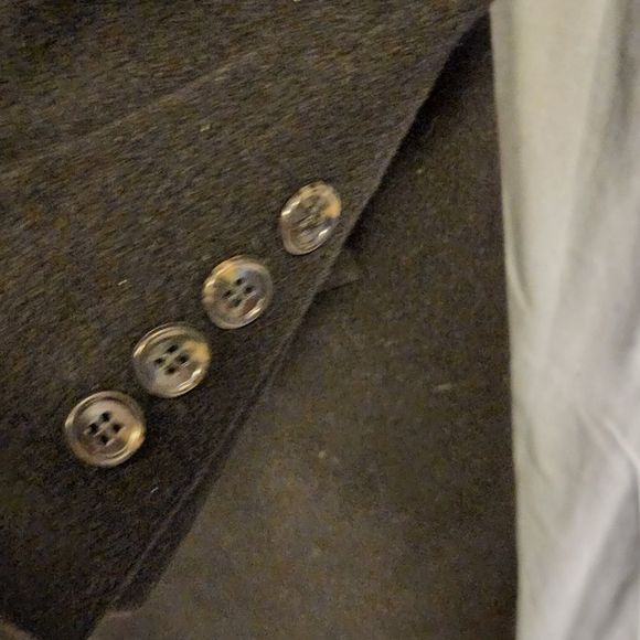 Chaps Ralph Lauren Black Trench Coat Wool Cashmere blend 38 Short - Picture 4 of 8